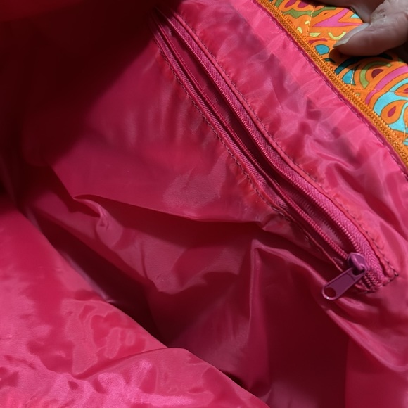 Like New Quilted Zip Top Tote-Vibrant Paisley Print-Shoulder Straps - Picture 16 of 16